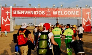 Entering Cuatro Vientos Aerodoma at 2011 World Youth Day Madrid
