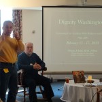 Dan Barutta, Dignity/Washington president, addressing the retreatants during the February 15-17, 2013 Dignity/Washington Board Retreat. Dr. Tom Little, retreat/conference leader looks on.