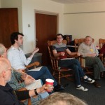 Jonathan Noriega Making A Point During A Retreat Session (L to R: Larry Ranly, Mark Clark, Jonathan, Kenneth Dowling, Ray Panas and Maurice LaPierre)