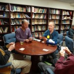 A Little Time for "Hearts" During the Work of the Retreat (L to R: Maurice LaPierre, Dan Barutta, Bob Waterman and Bob Miailovich; and, in the background, David Vespa)
