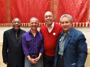 Mr. Chuck Hicks, Dignity/Washington president Dan Barutta, Mr. Phil Pannell, and D/W event coordinator Jose-Luis Sanchez